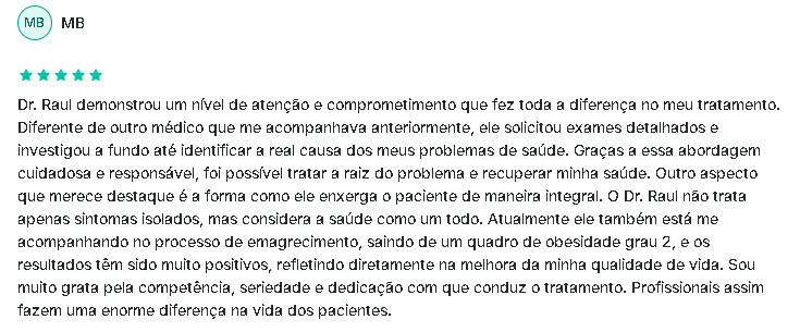 Relato público de paciente sobre o atendimento médico da Virtus