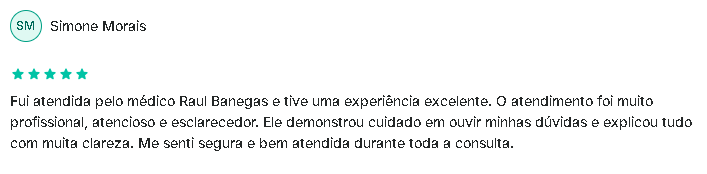 Relato público de paciente sobre o atendimento médico da Virtus